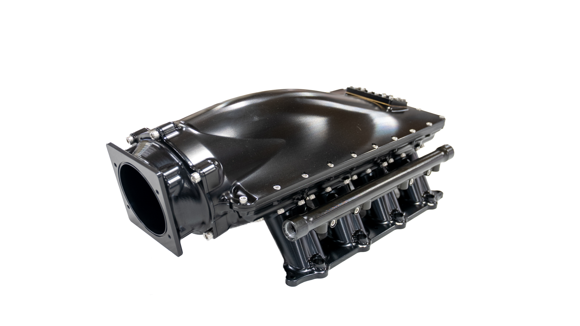 Custom Engine Intake Shaun's Custom Alloy Billet Coyote Intake Manifold - Steve Morris Engines